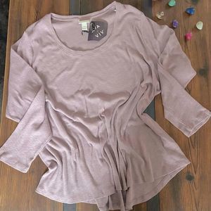 Ava & Viv Long Sleeve Lavender Top 3X
